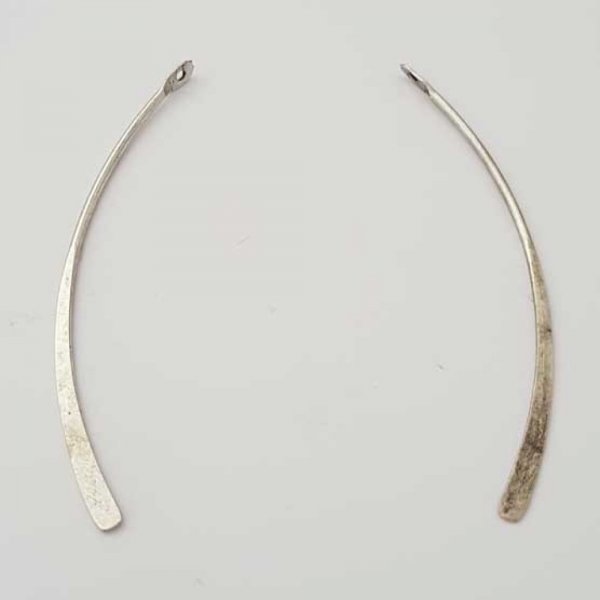 Barra curva in metallo Argento 1 anello N&deg;01 Argento