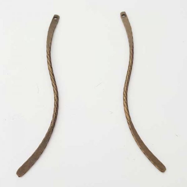 Barra curva in metallo Argento 1 anello N&deg;02 Bronzo