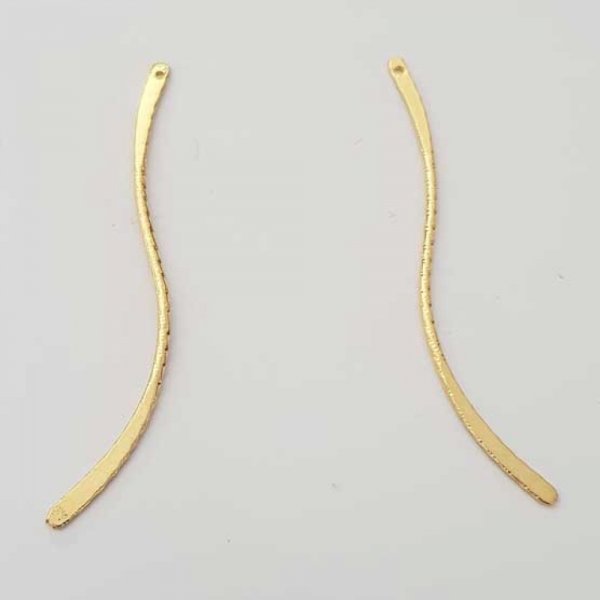 Barra curva in metallo Argento 1 anello N&deg;02 Oro