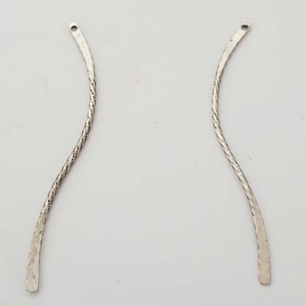 Barra curva in metallo Argento 1 anello N&deg;03 Argento