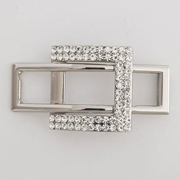 Boucle de ceinture Argent N&deg;19 Strass