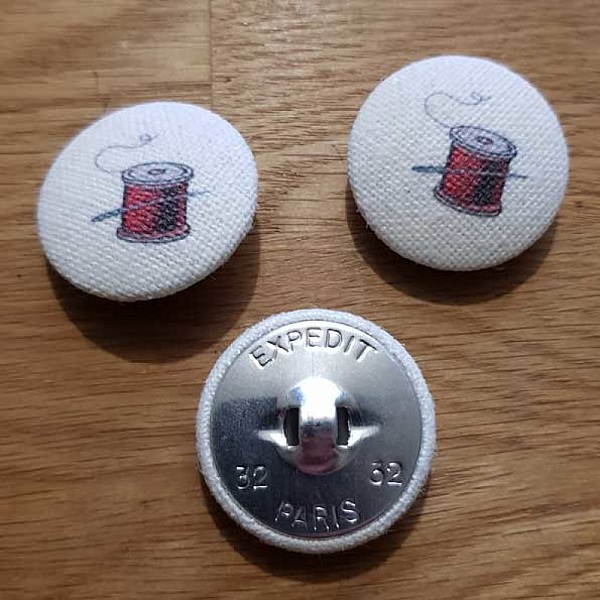 Bouton 32 mm recouvert tissus couture N&deg;02-02