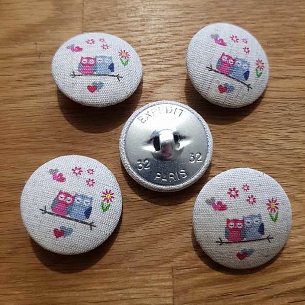 Bouton 32 mm recouvert tissus couture N&deg;13-01