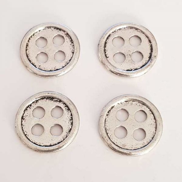 Bouton Argent N&deg;29 de 28 mm Rond