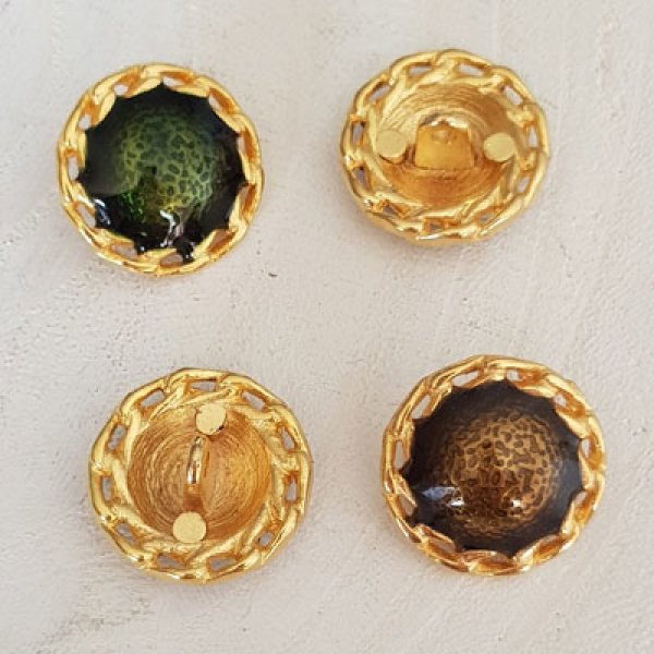 Bottone d'oro 20 mm N&deg;10 rotondo