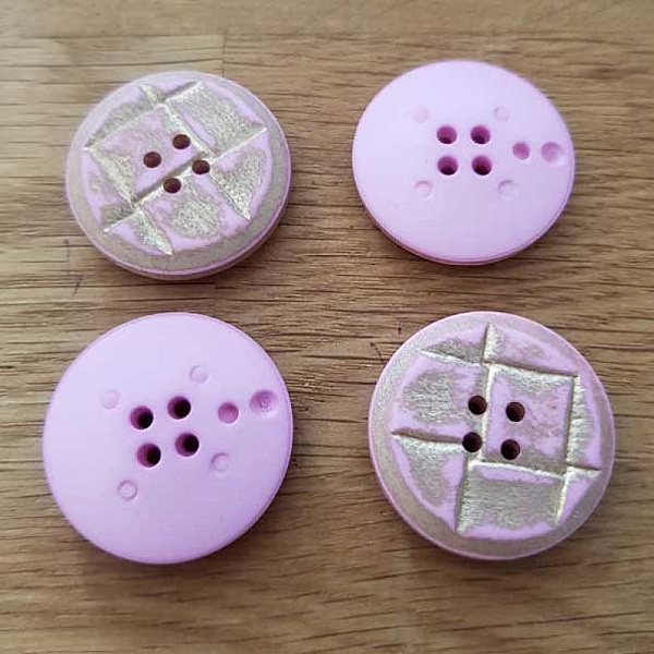 Bouton Rond 27 mm N&deg;007 Rose