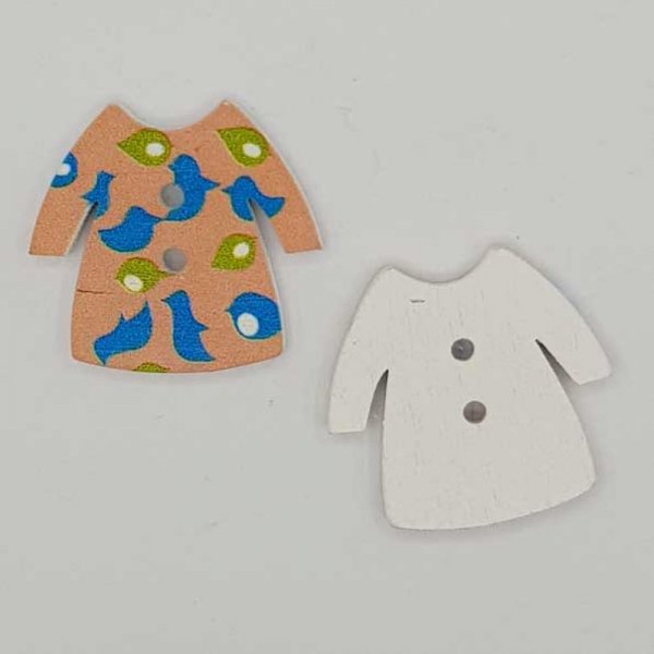 Abito beige con bottoni di legno N&deg;02-02