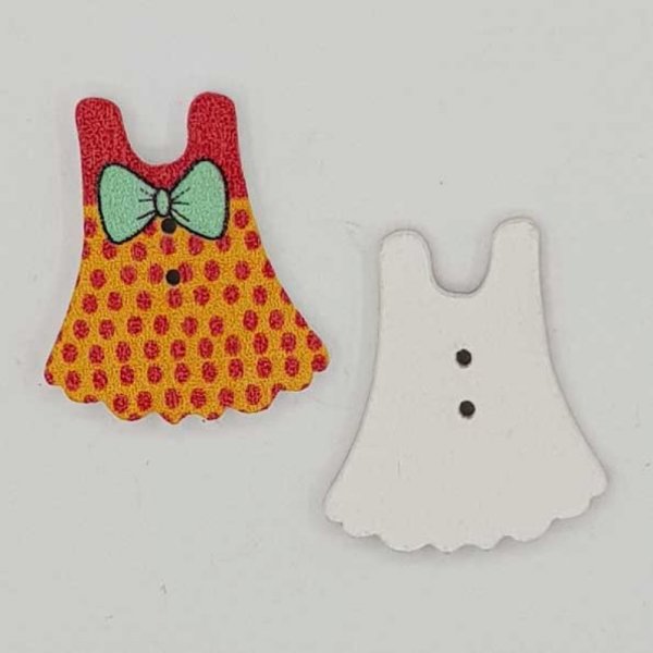 Abito arancione con bottoni in legno N&deg;01-01