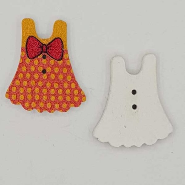 Abito rosa con bottoni in legno N&deg;01-02