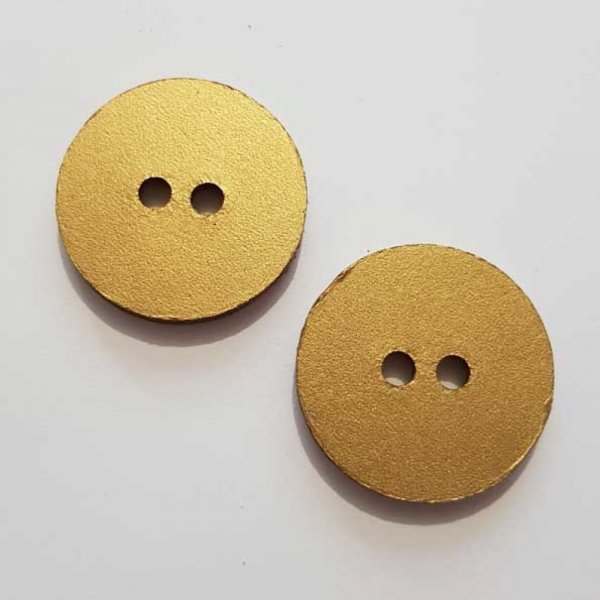 Bouton cuir vintage Rond 44 mm N&deg;12