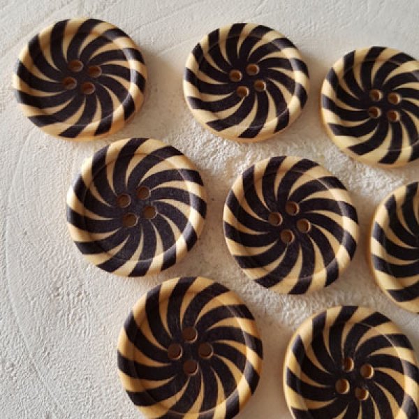 Pomello in legno fiori 30 mm N&deg;16 x 10 pezzi