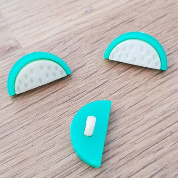 Pulsante fantasia anguria per bambini n. 02 bianco