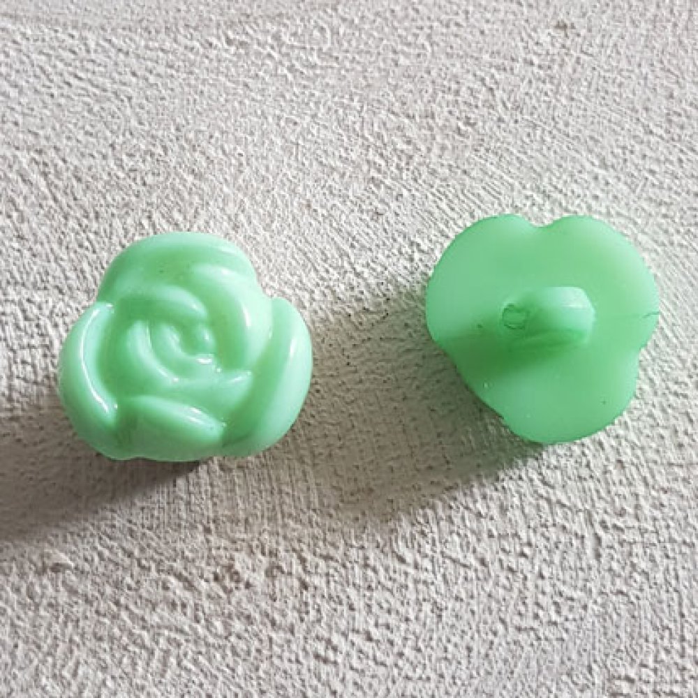 Fantasia di bottoni, bambini, neonati Motivo floreale N°01-02 Verde 01