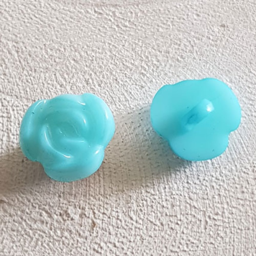 Fantasia di bottoni, bambini, neonati Motivo floreale N°01-05 Azzurro