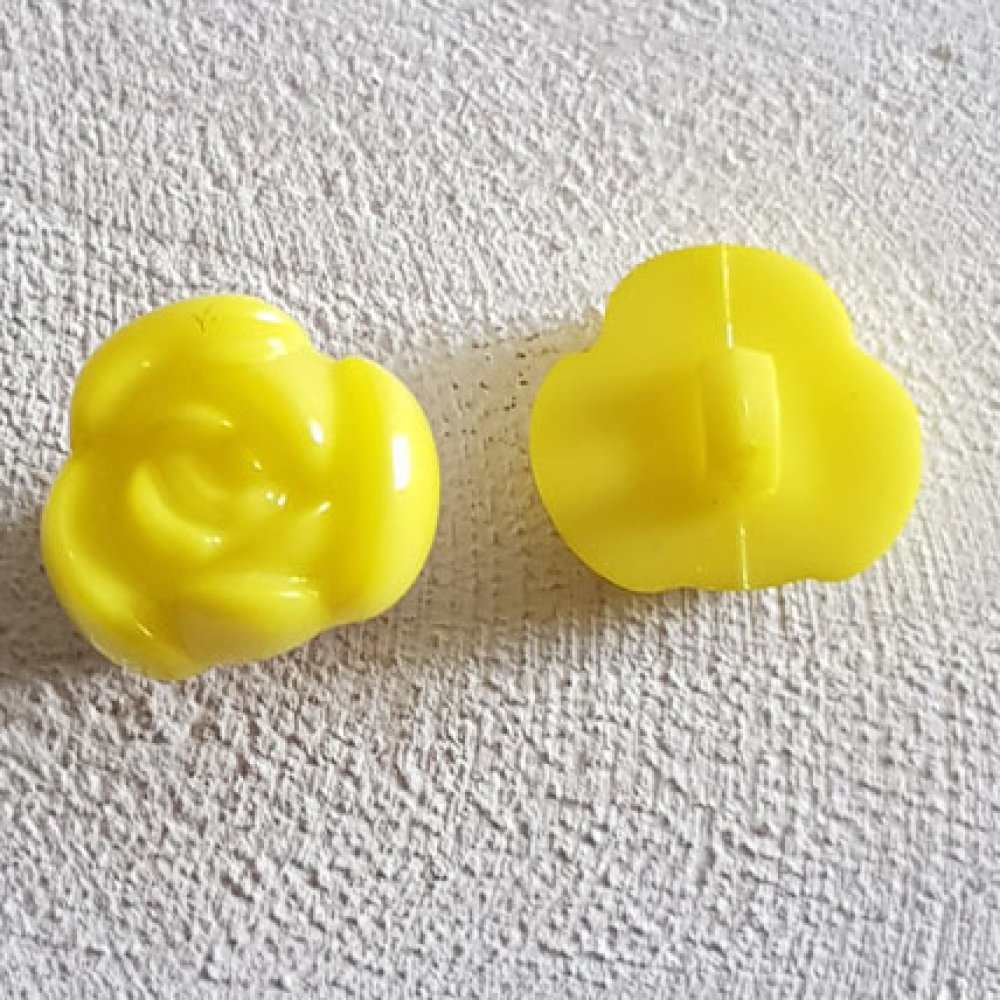 Fantasia di bottoni, bambini, neonati Motivo floreale N°01-12 Giallo 02