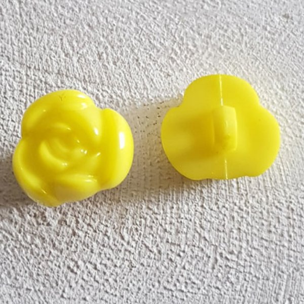 Fantasia di bottoni, bambini, neonati Motivo floreale N&deg;01-12 Giallo 02