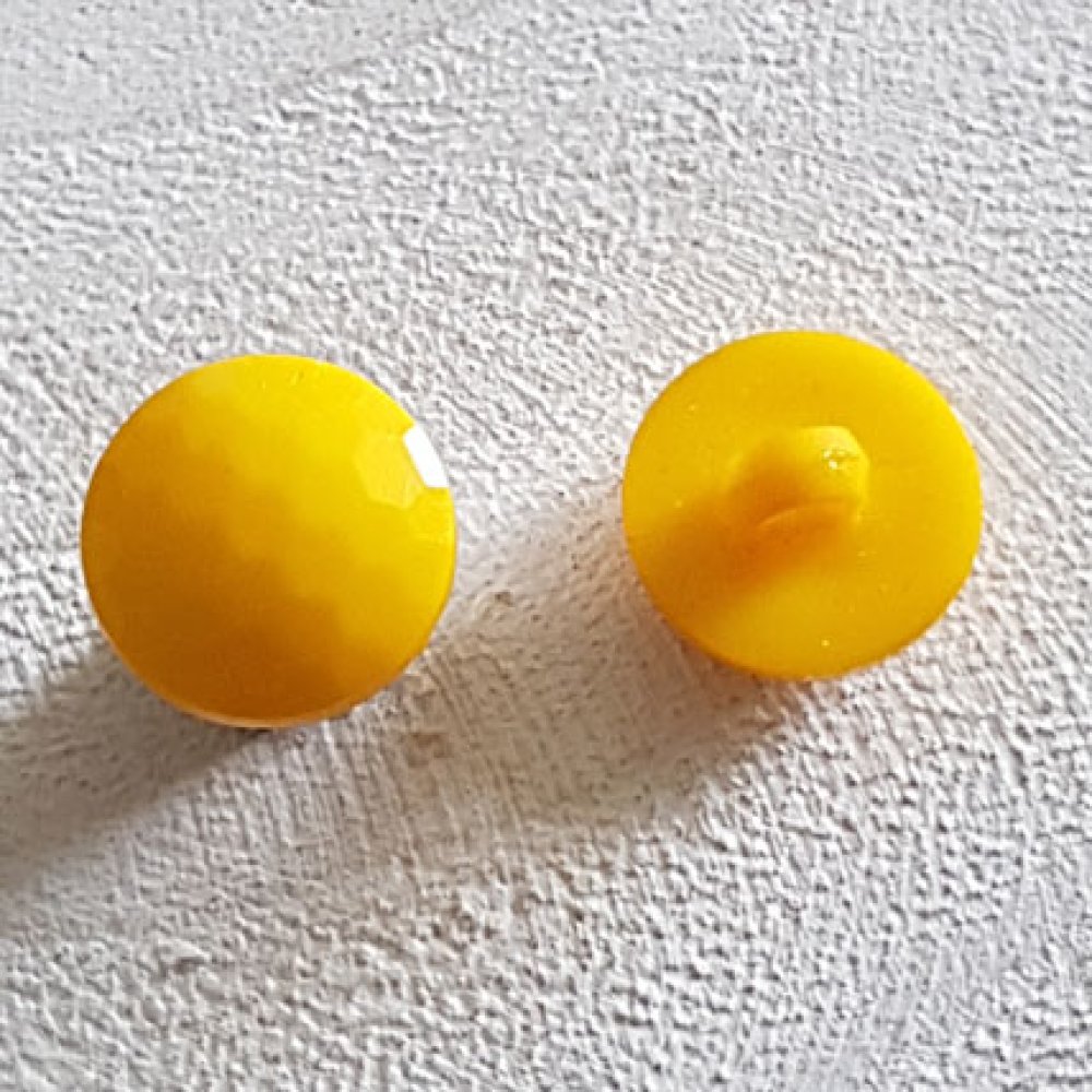 Bottoni fantasia per bambini e neonati Modello piatto sfaccettato N°05-01 Giallo 01