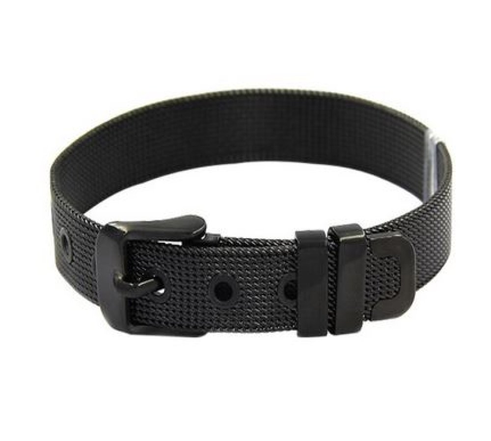 Bracciale in acciaio inox 10 mm nero