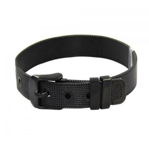 Bracciale in acciaio inox 10 mm nero