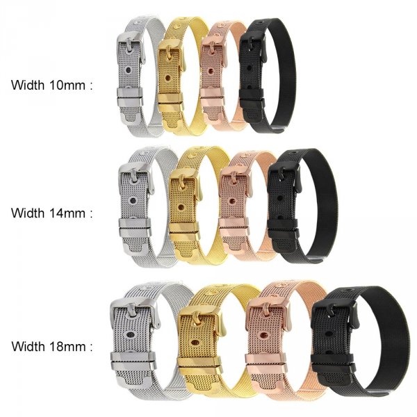 Bracciale in acciaio inossidabile 10 mm oro rosa