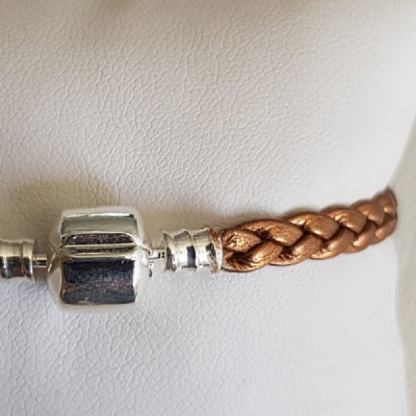 Braccialetto europeo a clip intrecciato semplice 03 DA 15 A 23 CM Antic