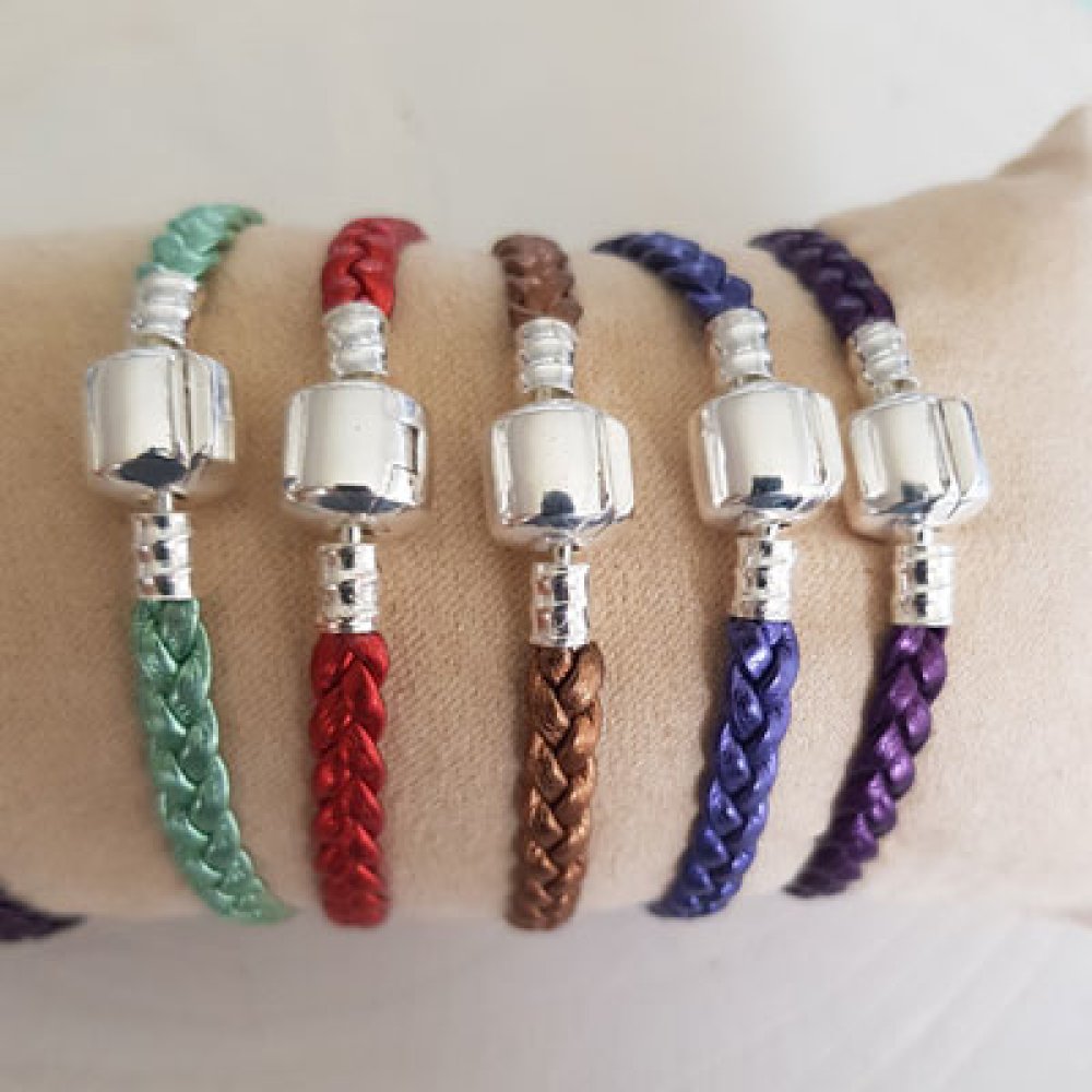 Bracciale a clip europeo semplice 03 DA 15 A 23 CM Sylvergreen