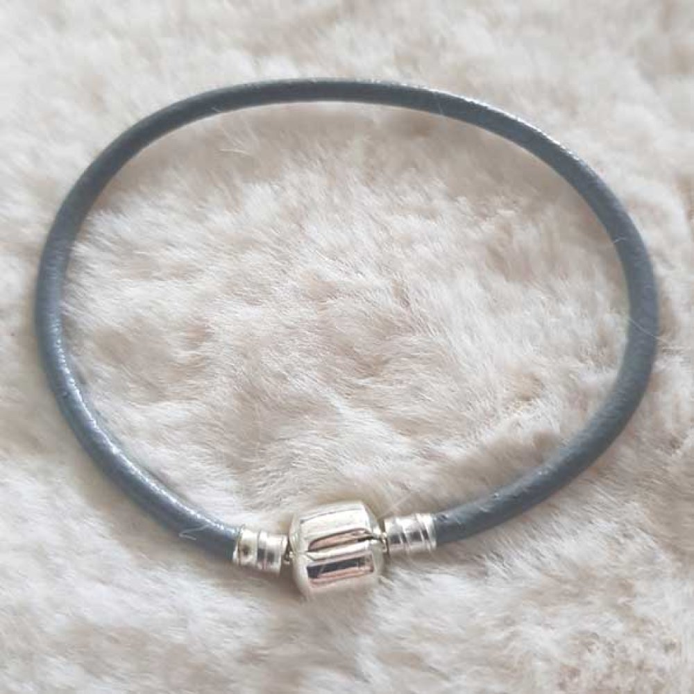 Bracciale europeo a clip semplice 01 DA 15 A 23 CM Grigio