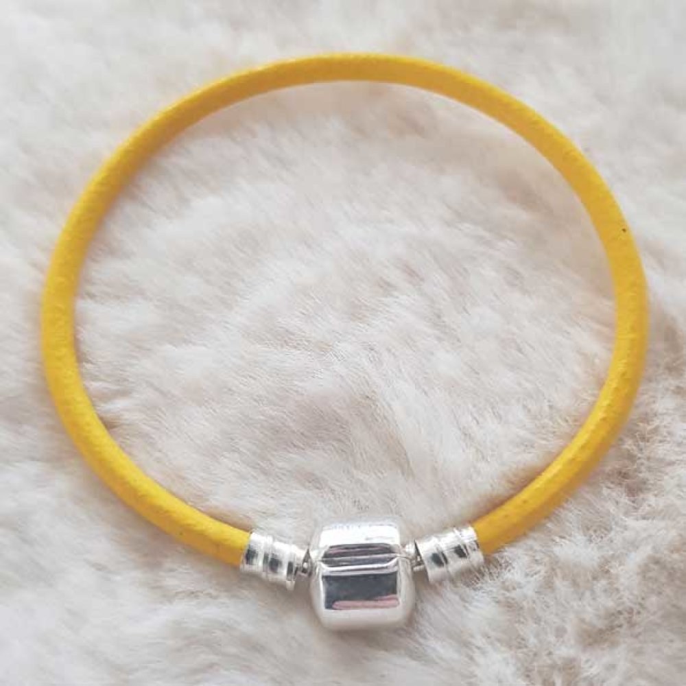 Bracciale europeo a clip semplice 01 DA 15 A 23 CM Giallo