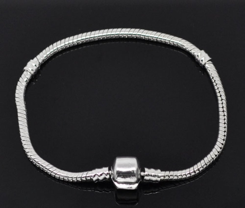 Bracciale europeo a clip 16 cm Chiusura liscia