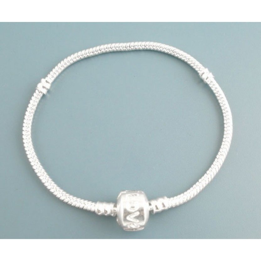 Bracciale europeo a clip 22 cm Chiusura d'amore