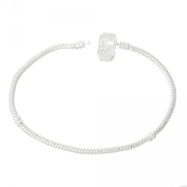 Bracciale europeo a clip 23 cm Chiusura liscia