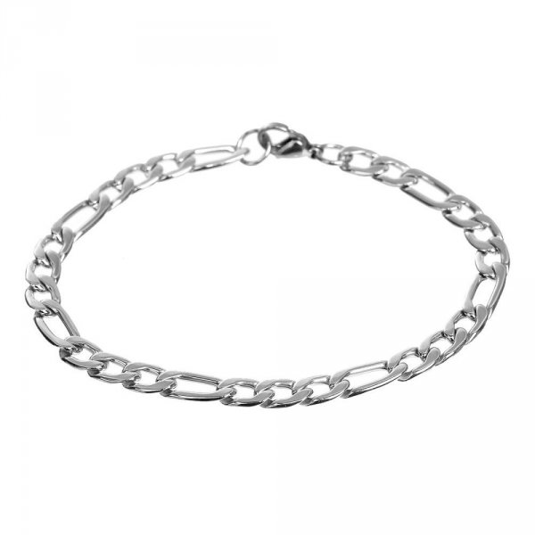 Bracciale N&deg;01 in acciaio inossidabile 304, 21 cm