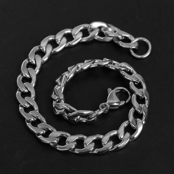 Bracciale N&deg;03 in acciaio inossidabile 304, 21 cm