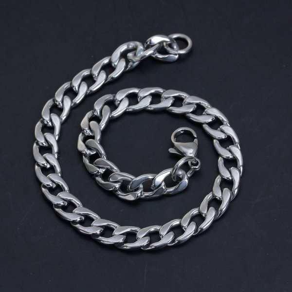 Bracciale N&deg;04 in acciaio inossidabile 304, 20,5 cm