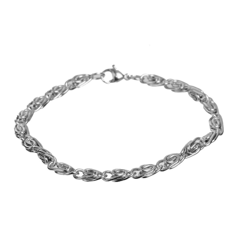 Bracciale di 21,5 cm in acciaio inossidabile N°06 in 304