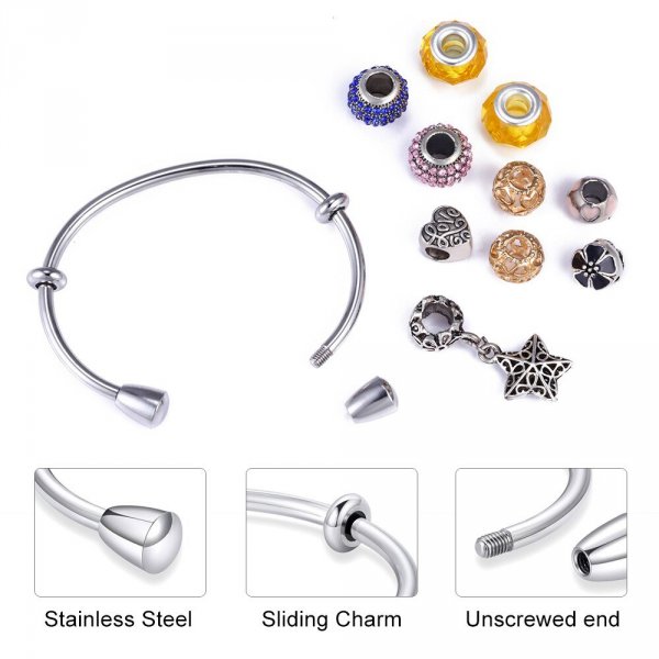 Bracelet Rigide Acier Inoxydable N&deg;12 Argent