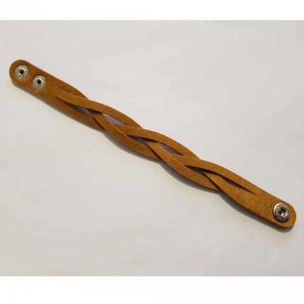 Bracciale in pelle intrecciata