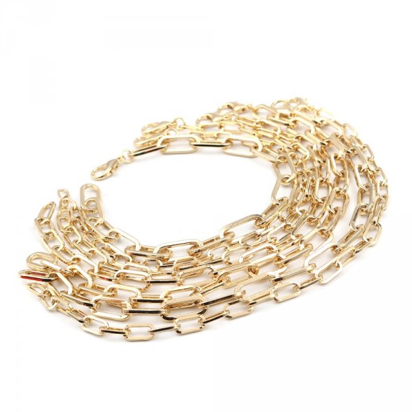 Bracciale a maglie ovali placcato oro 16K 22 cm N&deg;03