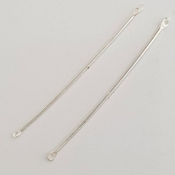 Charm Bar 2 anelli N&deg;01 Argento 
