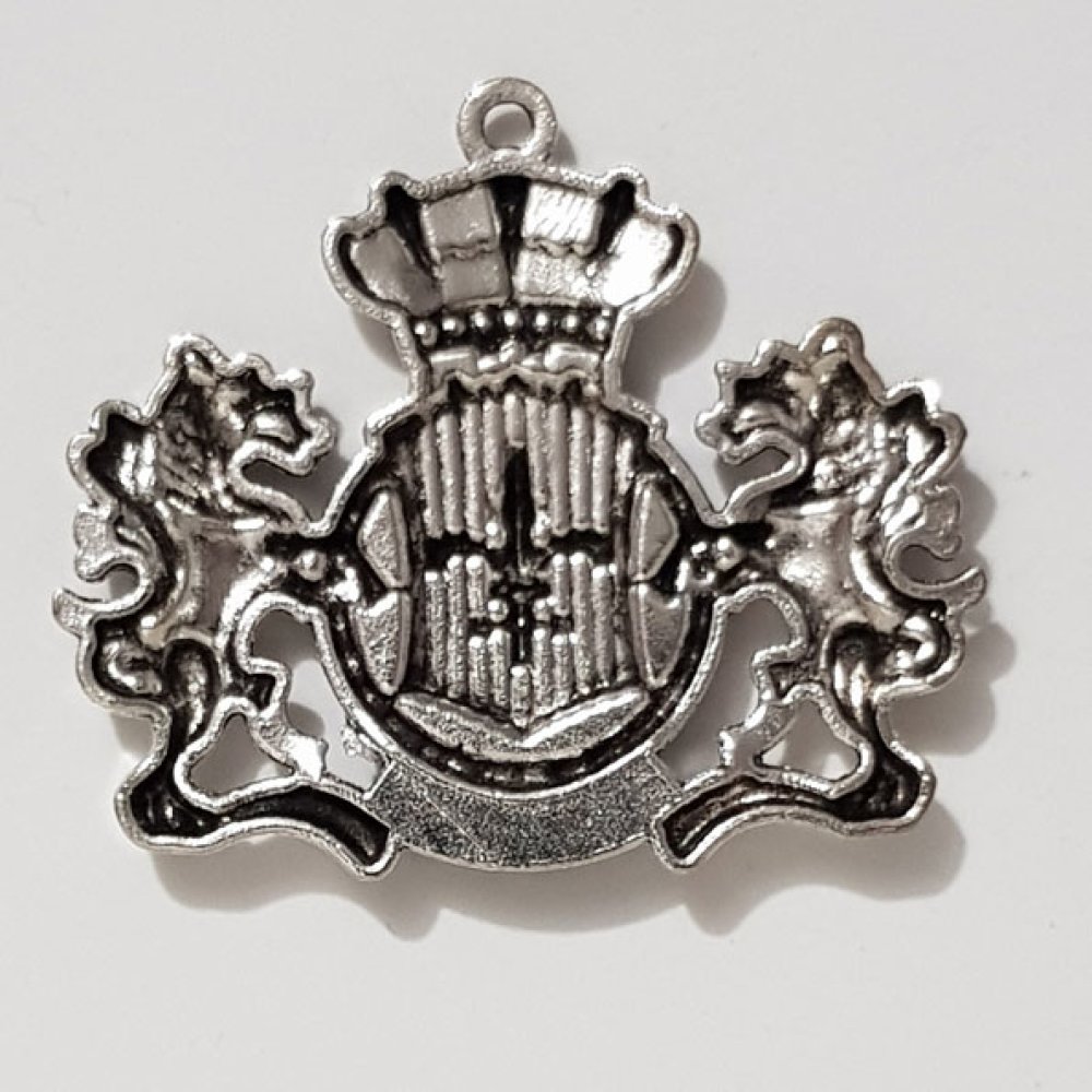 Breloque Blason Bouclier Armoiries N°02 Argent