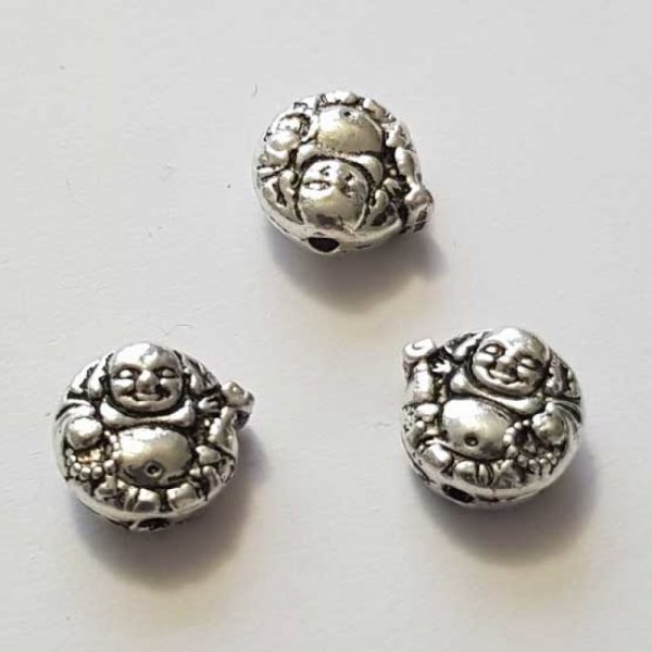 Breloque Bouddha N&deg;03 10 mm Argent