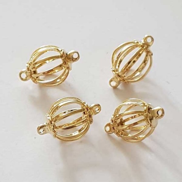 Breloque Cage De 17 mm Dor&eacute; N&deg;01