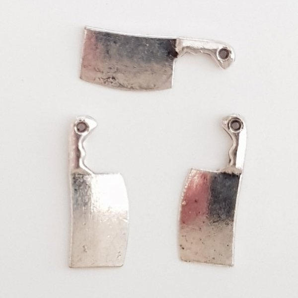 Charm Coltello da cucina N&deg;01 Argento x 10 pezzi.