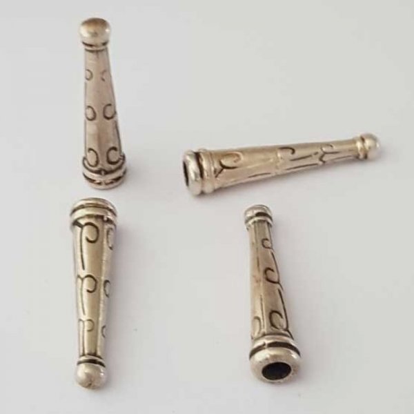 Breloque Embout de finition Bolo Cow-boy Western N&deg;03 Argent Zamak