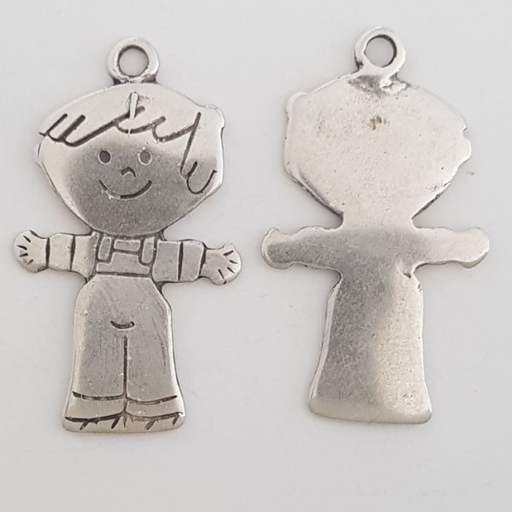 Ciondolo per bambini N°34 Zamak (placcato argento)