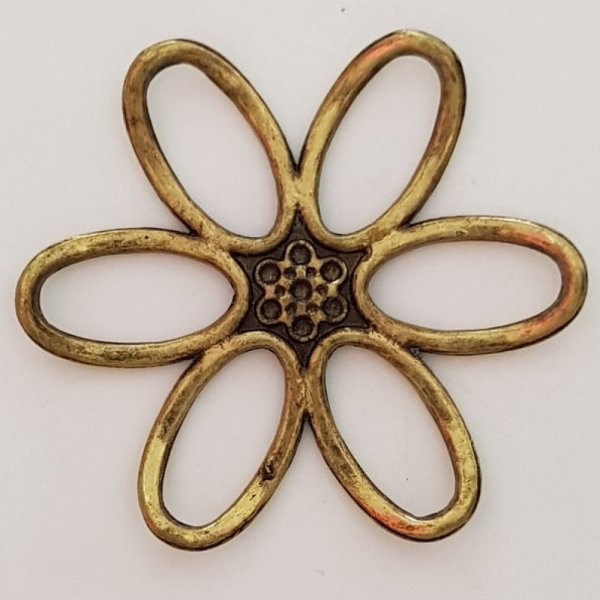 Charm floreale in metallo N&deg;003 Oro vecchio