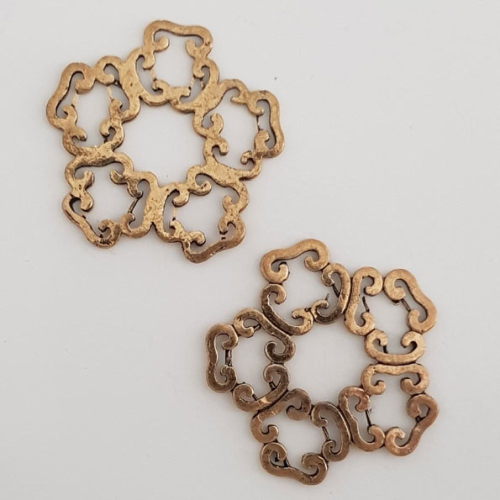 Charm floreale in metallo N°022