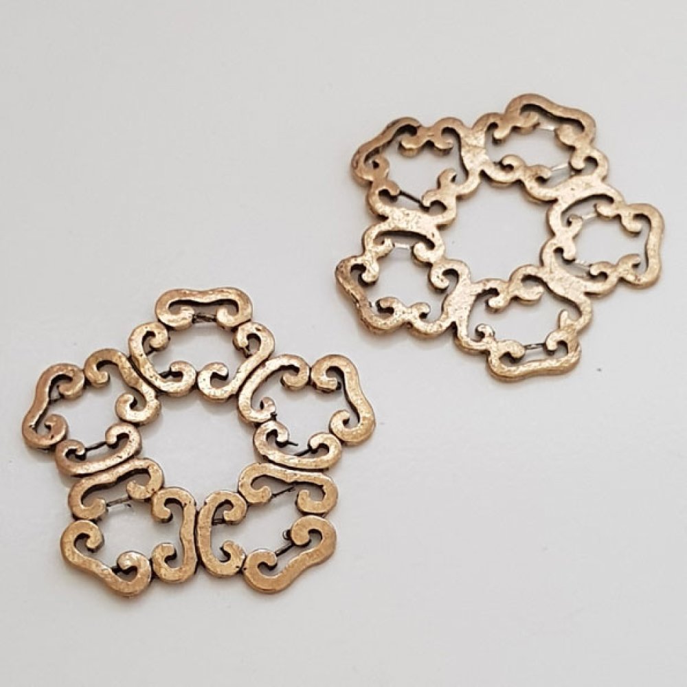 Charm floreale in metallo N°022