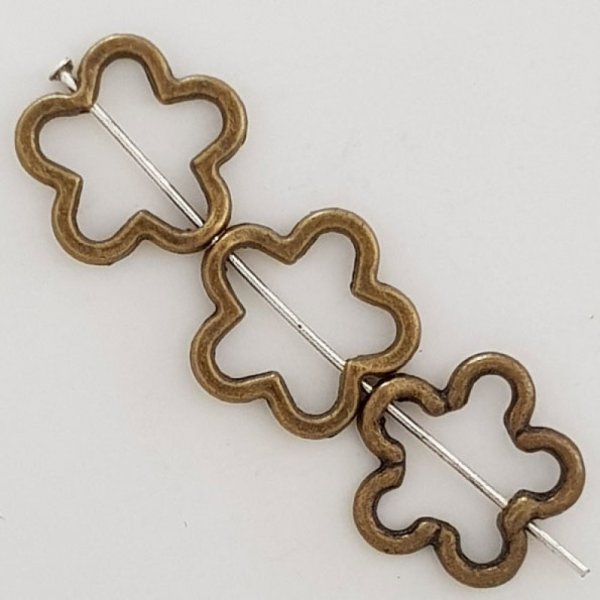 Charm floreale in metallo N&deg;031 Bronzo