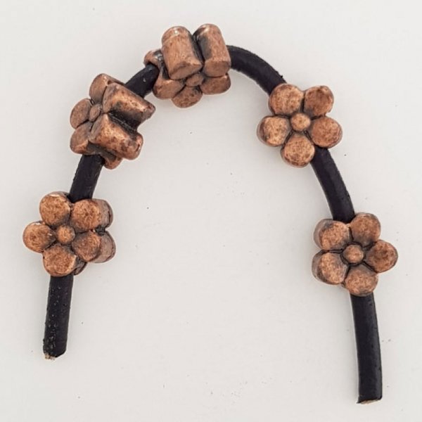 Charm floreale in metallo N&deg;034 Rame